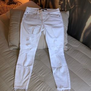 White destroyed Express Jeans